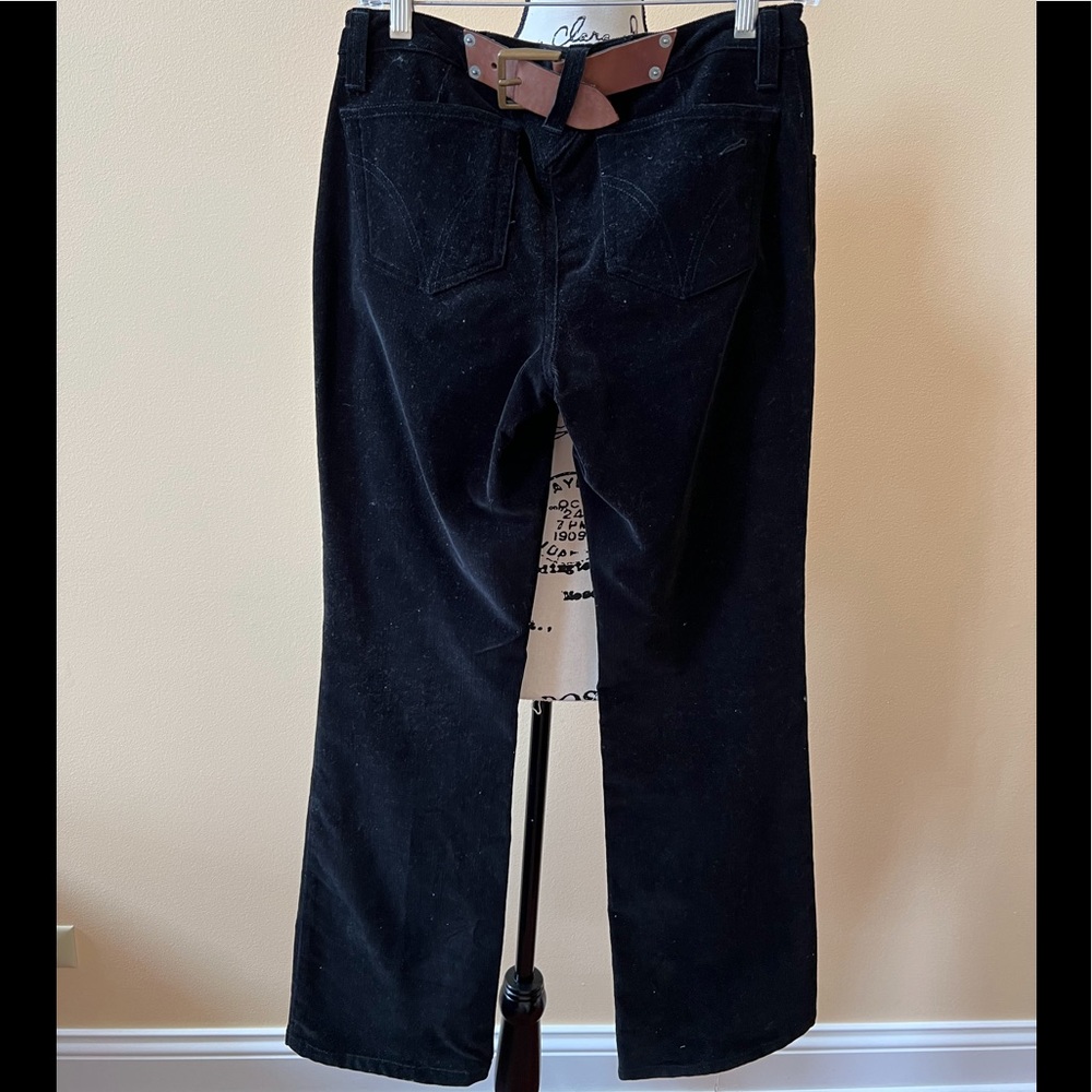 D&G Dolce Gabbana Buckle Detail Black Corduroy Jeans SZ 28 EU 42